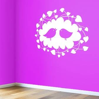 Speaking bird wall decals 1