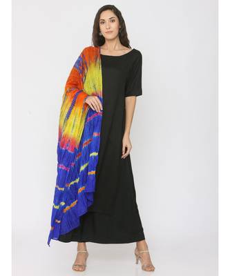 Blue Base Shibori Dupatta 1