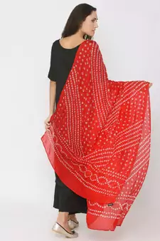 Red Bhandhej Dupatta
