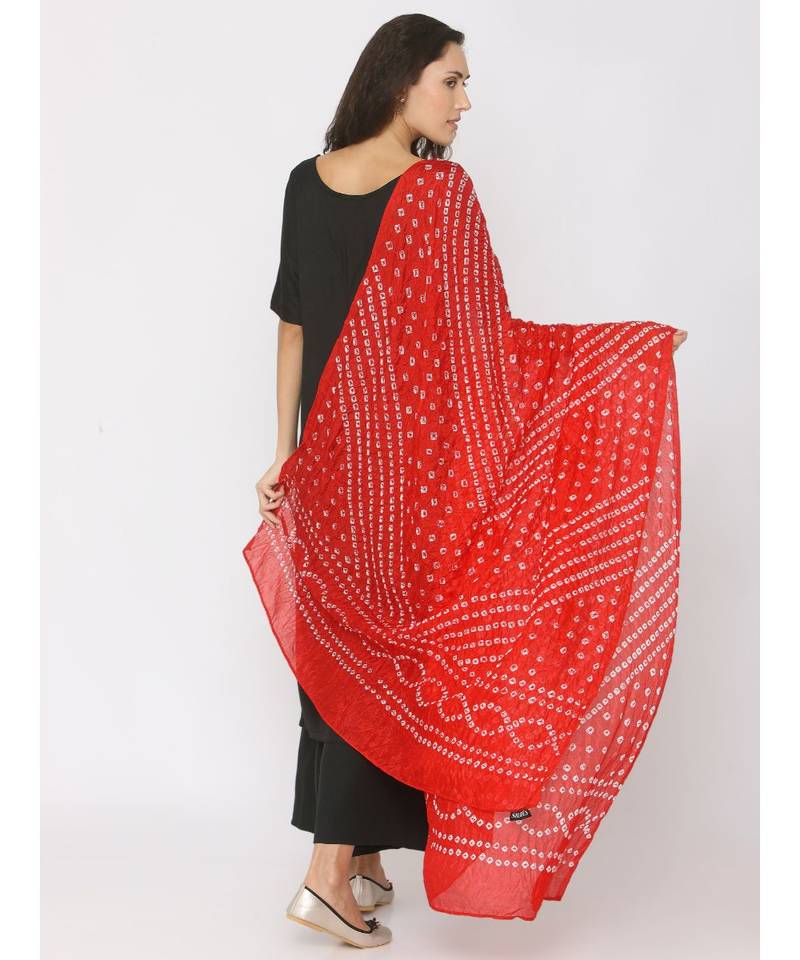 Red Bhandhej Dupatta