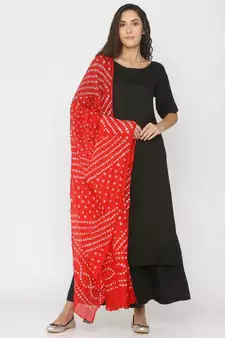 Red Bhandhej Dupatta