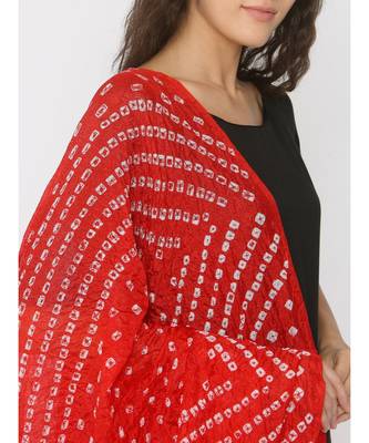 Red Bhandhej Dupatta 5