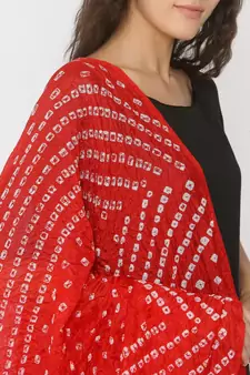 Red Bhandhej Dupatta