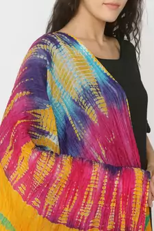 Yellow Base Shibori Dupatta