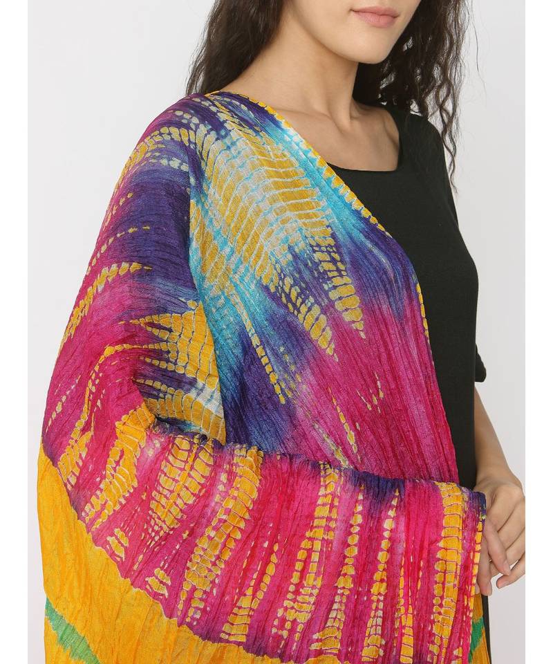 Yellow Base Shibori Dupatta