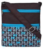 Feral Brown Grey & Blue Synthetic Sling Bag