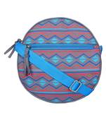 Geomat Grey and Blue Tetron Sling Bag