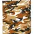 Mini Brown & Multicolour Camouflage Print Canvas Backpack