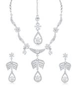 Silver diamond necklace-sets