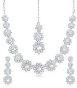 Silver diamond necklace-sets