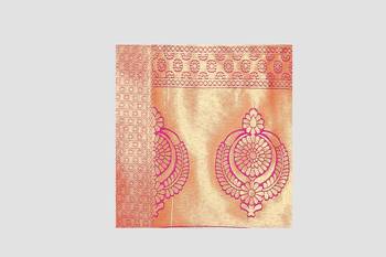 Pink Woven Kanchipuram Silk Saree With Blouse 3