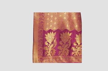 Pink Woven Kanchipuram Silk Saree With Blouse 3