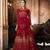 Red embroidered georgette salwar