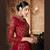 Red embroidered georgette salwar