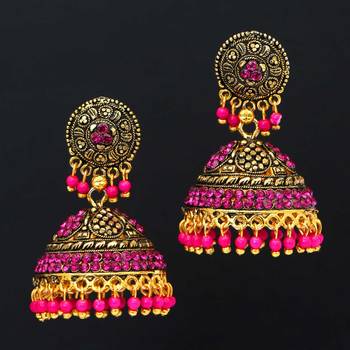 Pink jhumkas 1