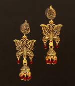 Maroon jhumkas