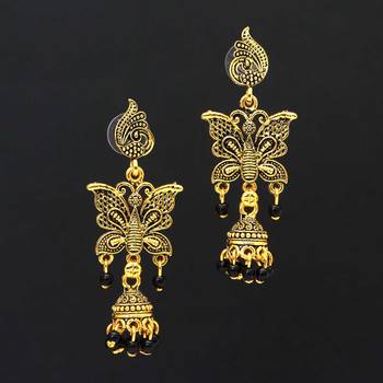 Black jhumkas 1