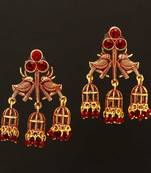Maroon jhumkas