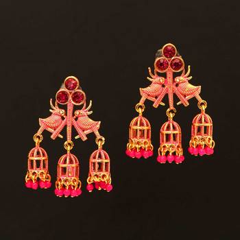 Pink jhumkas 1