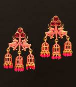 Pink jhumkas