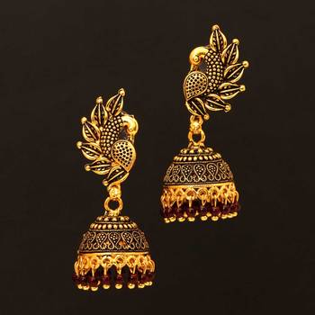 Maroon jhumkas 1