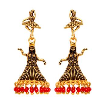 Red jhumkas 1