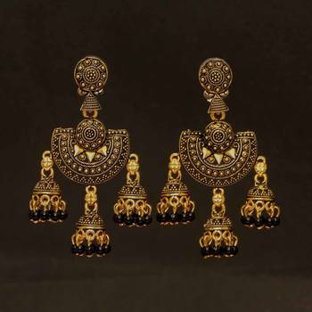 Black jhumkas 1