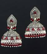 Maroon jhumkas