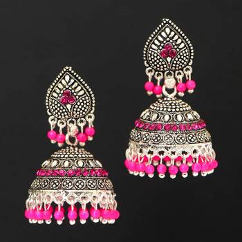 Pink jhumkas 1