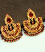 Maroon danglers-drops