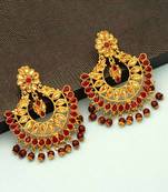 Maroon danglers-drops