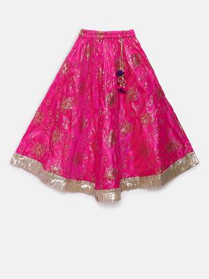 Blue embroidered polyester girls-top-bottom 3