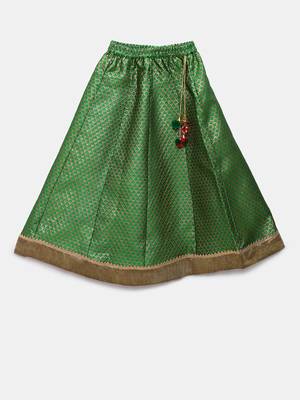 Red embroidered polyester girls-top-bottom 3