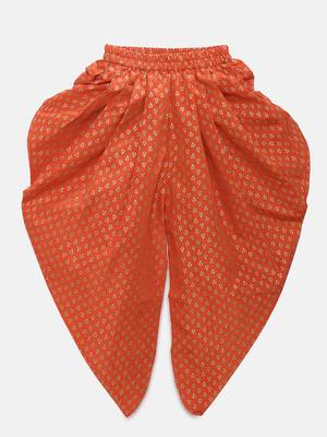 Green woven brocade girls-top-bottom 3