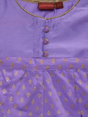 Purple woven polyester girls-top-bottom 4