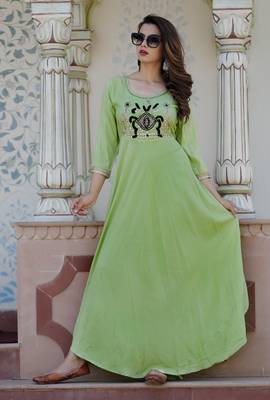 Green printed cotton kurtas-and-kurtis 1
