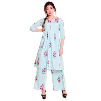 Green printed cotton kurtas-and-kurtis 1