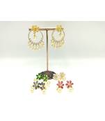 Stone Floral Design 5 Color Changeable Earring for Women