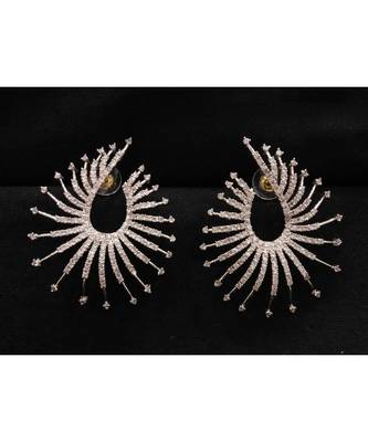silver stone Earrings 1