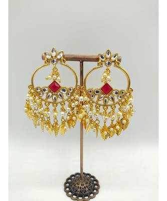Gold Plated polki Earrings 1