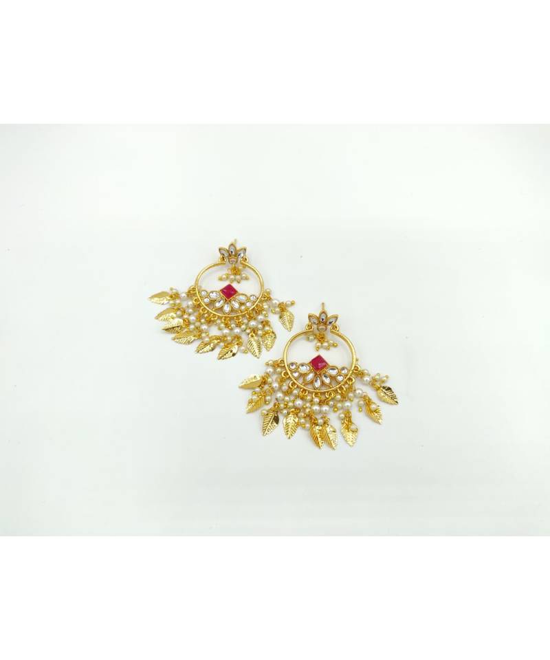 Gold Plated polki Earrings