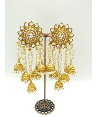 gold stone Earrings 2