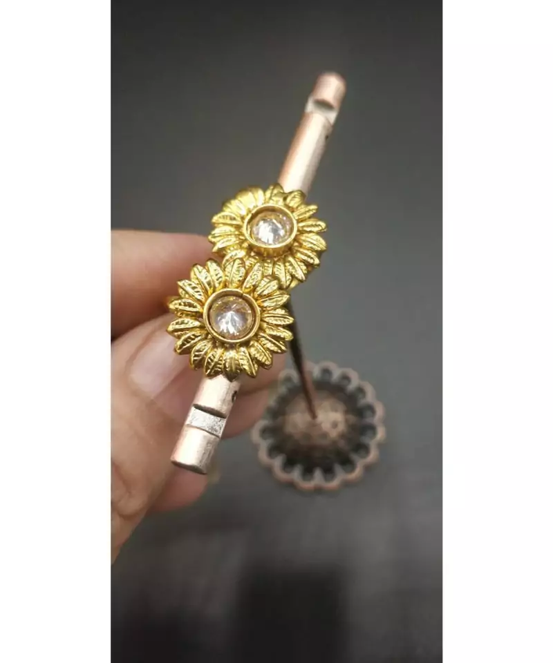 Gold Stone Toe Rings