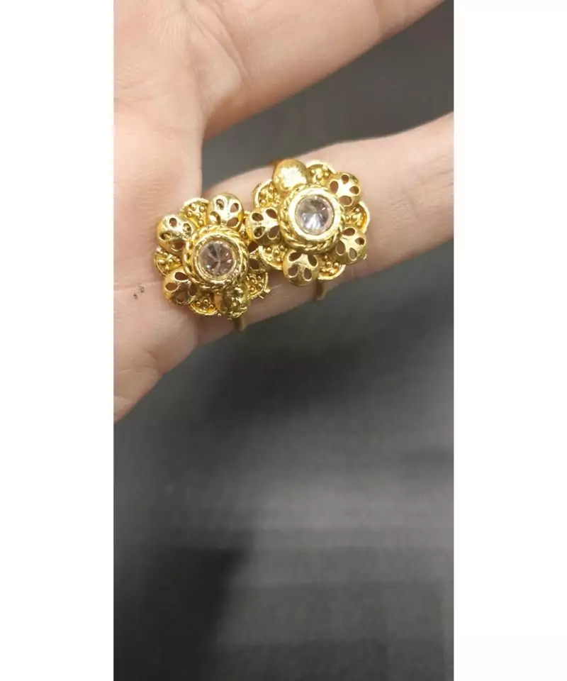 Gold Stone Toe Rings