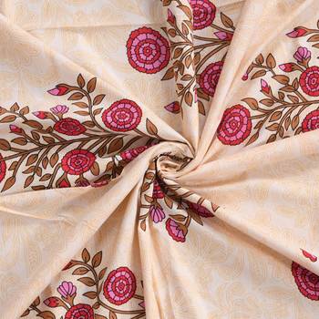 Cotton Jaipuri Hand Printed Floral Single Bedsheet with One Pillow Cover 4