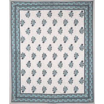 Jaipuri Hand Block Printed Traditional Cotton Double Bedsheet with 2 Pillow Covers 3