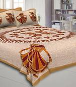 multicolor floral print cotton bed sheets