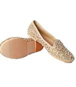 Gold,Hand embroidered, silk,moccasins