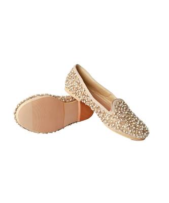 Gold,Hand embroidered, silk,moccasins 2