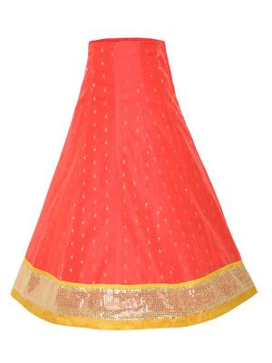 Girl'S Pink Silk Lehenga Choli & Dupatta Set 4